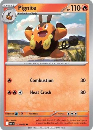 Pignite 012/086 - Reverse Holofoil White Flare