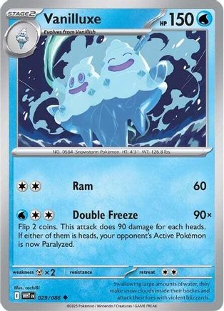 Vanilluxe 029/086 - Reverse Holofoil White Flare