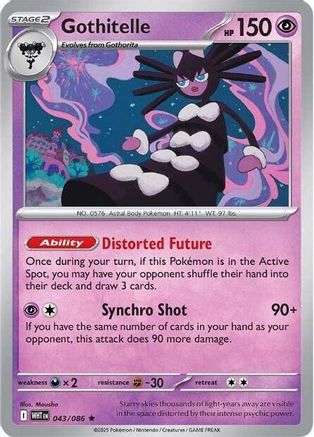 Gothitelle 043/086 - Holofoil White Flare