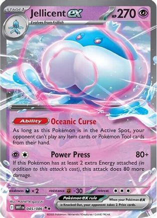 Jellicent ex 045/086 - Holofoil White Flare