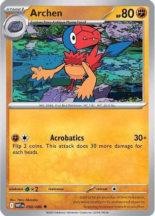 Archen 050/086 - Reverse Holofoil White Flare