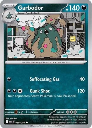 Garbodor 060/086  - Reverse Holofoil SV White Flare