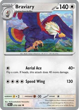Braviary 078/086 Black Bolt
