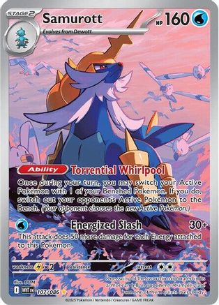 Samurott 107/086 - Holofoil White Flare