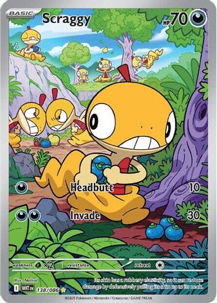 Scraggy 138/086 - Holofoil White Flare