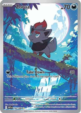 Zorua 142/086  - Holofoil SV White Flare