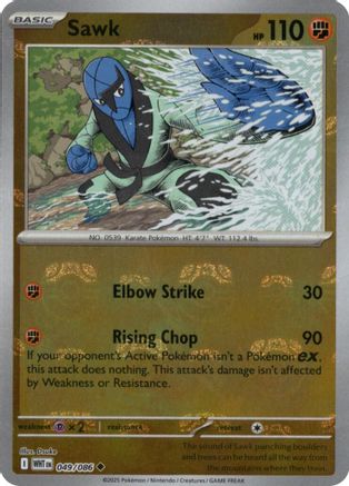 Sawk (Master Ball Pattern) 049/086 - Holofoil White Flare