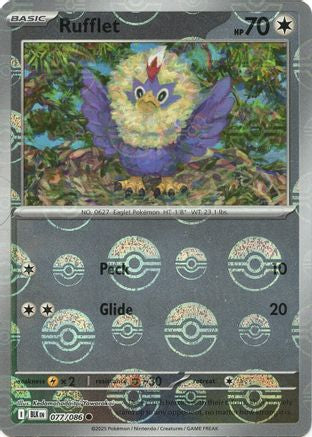 Rufflet (Poke Ball Pattern) 077/086 - Holofoil Black Bolt