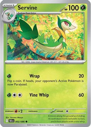 Servine 002/086  - Reverse Holofoil SV Black Bolt