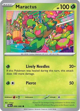 Maractus 008/086 - Reverse Holofoil Black Bolt