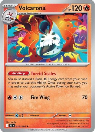 Volcarona 016/086  - Holofoil SV Black Bolt