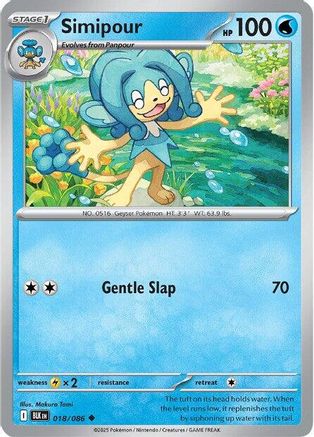 Simipour 018/086 - Reverse Holofoil Black Bolt