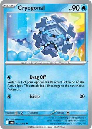 Cryogonal 027/086 - Reverse Holofoil Black Bolt