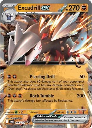 Excadrill ex 046/086  - Holofoil SV Black Bolt