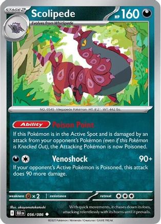 Scolipede 056/086 - Reverse Holofoil Black Bolt
