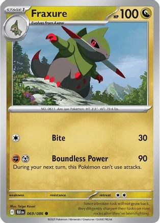 Fraxure 069/086 - Reverse Holofoil Black Bolt