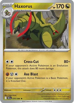 Haxorus 070/086 - Holofoil Black Bolt