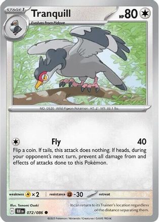 Tranquill 072/086 - Reverse Holofoil Black Bolt