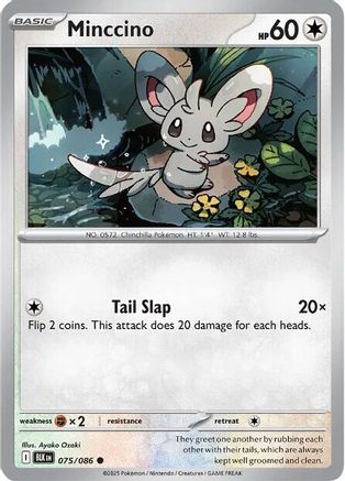 Minccino 075/086  - Reverse Holofoil SV Black Bolt