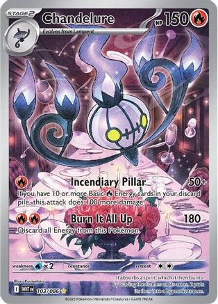 Chandelure 103/086 - Holofoil White Flare