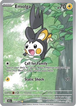 Emolga 112/086  - Holofoil SV Black Bolt