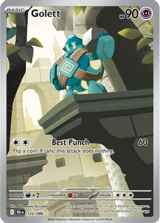 Golett 122/086 - Holofoil Black Bolt