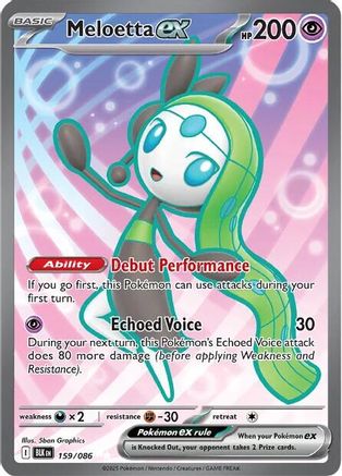 Meloetta ex 159/086  - Holofoil SV Black Bolt