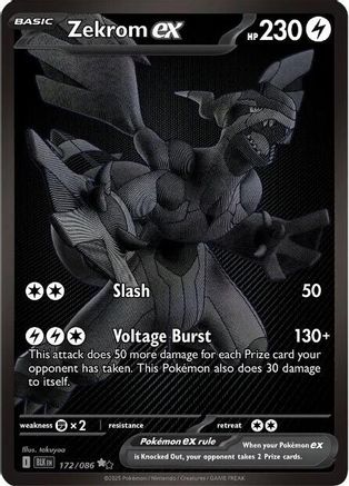 Zekrom ex 172/086  - Holofoil SV Black Bolt