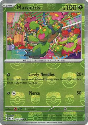Maractus (Master Ball Pattern) 008/086 - Holofoil Black Bolt