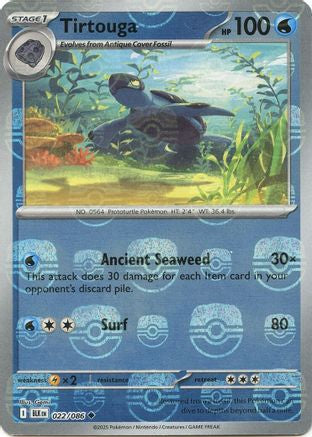 Tirtouga (Master Ball Pattern) 022/086 - Holofoil Black Bolt