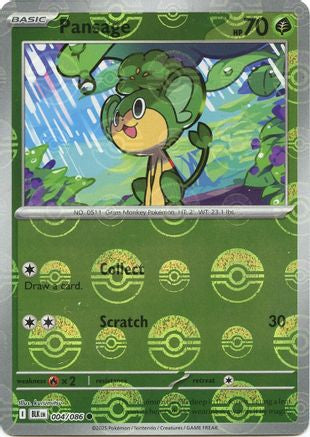 Pansage (Poke Ball Pattern) 004/086  - Holofoil SV Black Bolt