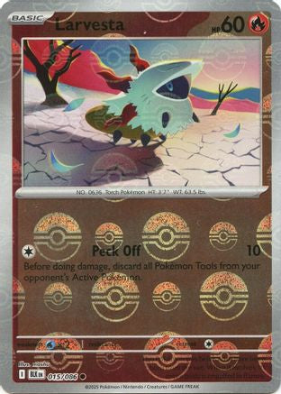 Larvesta (Poke Ball Pattern) 015/086  - Holofoil SV Black Bolt