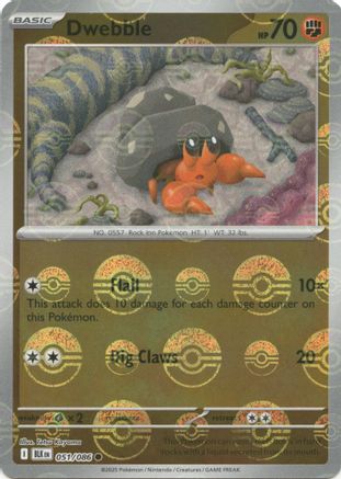 Dwebble (Poke Ball Pattern) 051/086  - Holofoil SV Black Bolt