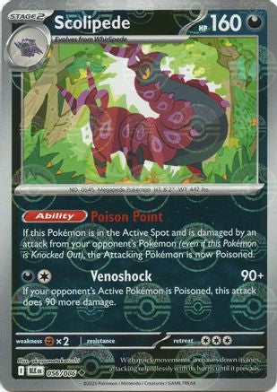 Scolipede (Poke Ball Pattern) 056/086  - Holofoil SV Black Bolt