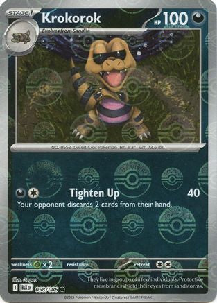 Krokorok (Poke Ball Pattern) 058/086  - Holofoil SV Black Bolt