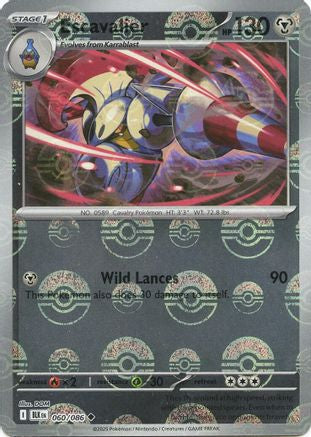 Escavalier (Poke Ball Pattern) 060/086  - Holofoil SV Black Bolt