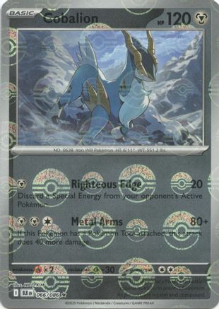 Cobalion (Poke Ball Pattern) 066/086 - Holofoil Black Bolt