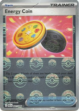 Energy Coin (Poke Ball Pattern) 081  - Holofoil SV Black Bolt