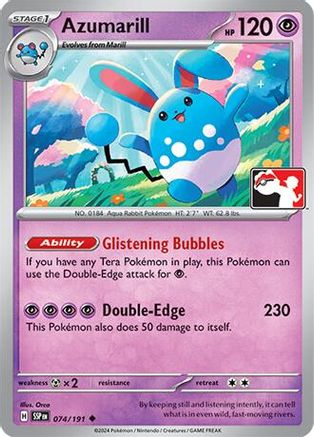 Azumarill 074  Prize Pack Series Cards