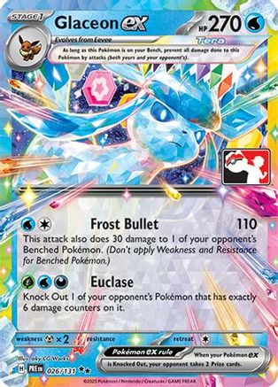 Glaceon ex 026/131  - Holofoil Prize Pack Series Cards
