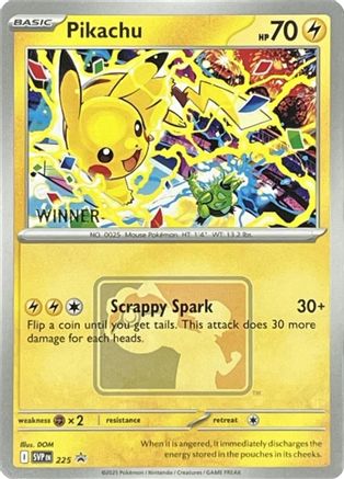 Pikachu (World Championship 2025) [Winner] 225  SV Scarlet & Violet Promo Cards
