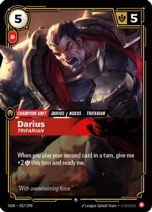 Darius - Trifarian 027/298 - Origins Foil