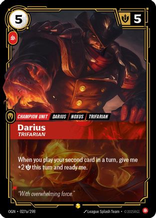 Darius - Trifarian 027a/298 - Origins Foil