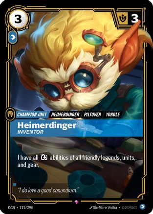 Heimerdinger - Inventor 111/298 - Origins Foil