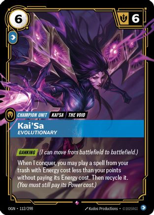 Kai'Sa - Evolutionary 112/298 - Origins Foil