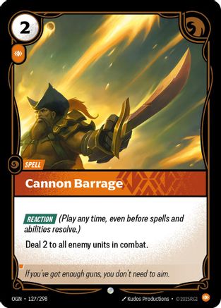 Cannon Barrage 127/298 - Origins