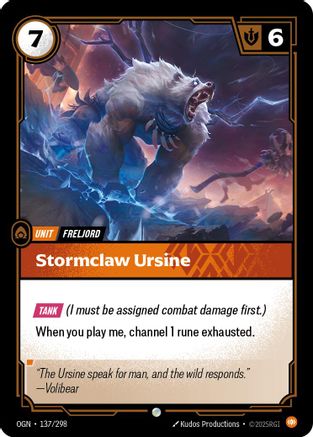 Stormclaw Ursine 137/298 - Origins Foil