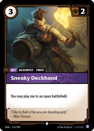 Sneaky Deckhand 176/298 - Origins Foil