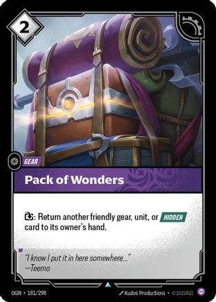 Pack of Wonders 181/298 - Origins Foil