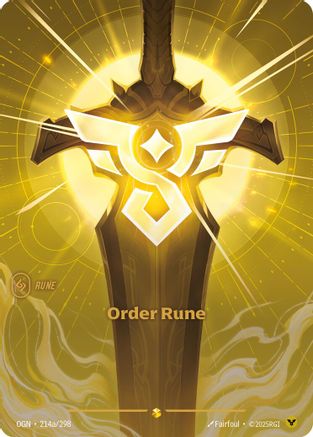 Order Rune 214a/298 - Origins Foil